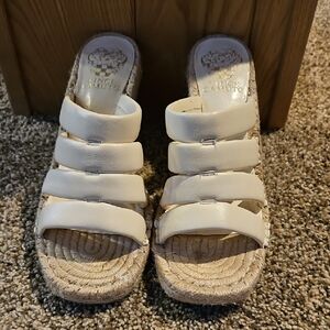 Vince Camuto Cream Espadrille Sandals